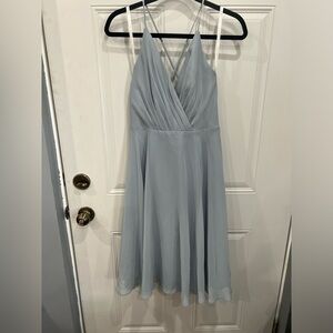David's Bridal Bridesmaid Light Blue Dress